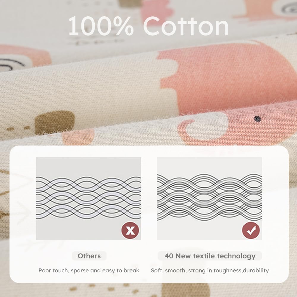 Yoofoss Baby Sleep Sack | 100% Organic Cotton Wearable Blanket for 12-18 Months | 3-Pack, Lightweight & Comfy
