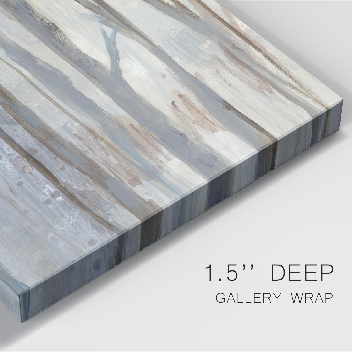 Renditions Gallery Canvas Nature Art Paintings for Living Room Wispy Tall Birch Trees in a Mist Abstract Hanging Artwork Prints for Kitchen Hotel Bedroom Walls - 16"X32" LT520