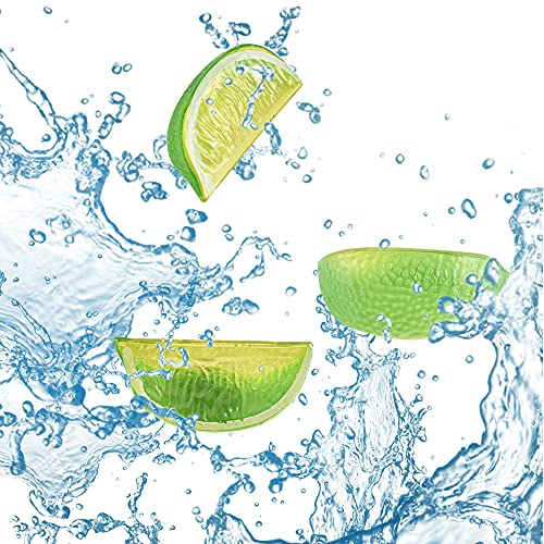 Artificial Lime Wedge Slices - 10 Pcs Decorative Fruit Props