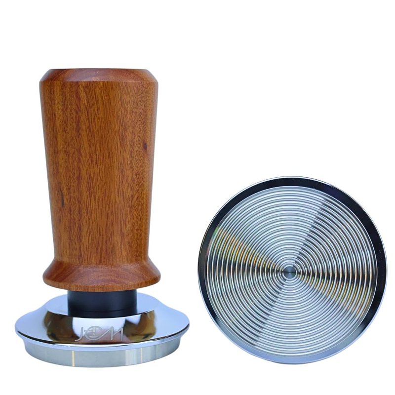 54mm Bottomless Naked Portafilter Red Rosewood Set – Compatible with 54mm Breville machines – Includes 18g Filter Basket, Calibrated Tamper with 30lbs Spring Loaded & 1.7mm Puck Screen