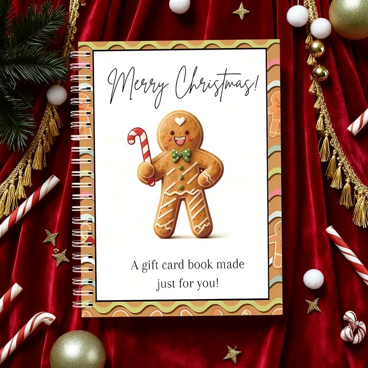 Semyifu S10 Christmas Gift Card Book — Surprises on Every Page, DIY Spiral-Bound Greeting Card Holder