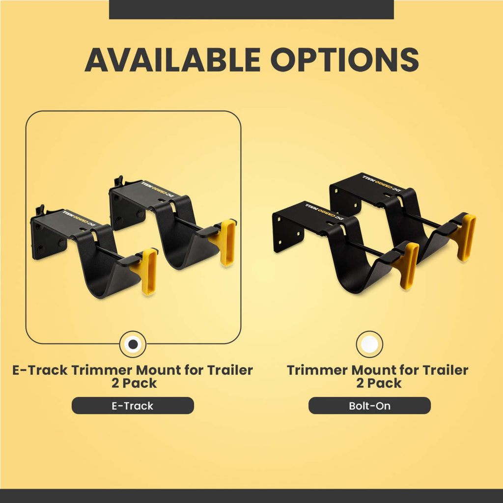 DC Cargo Mall E Track Tool Holder with Locking Handle – (2 Pack) Heavy Duty Weed Eater, Trimmer & Shovel Rack for Enclosed Trailers