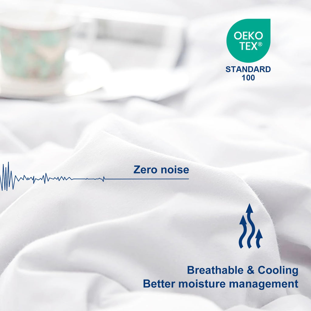 MEELUS Lightweight Comforter Cooling White, All Season Duvet Insert Breathable Twin Size Summer Bedding, Soft Microfiber Cool Down Alternative Quilt with Corner Tabs, 64x88 inch