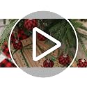 Red Black Plaid Buffalo Fabric Christmas Ornaments 16 Pack - 2.16" Hanging Decor