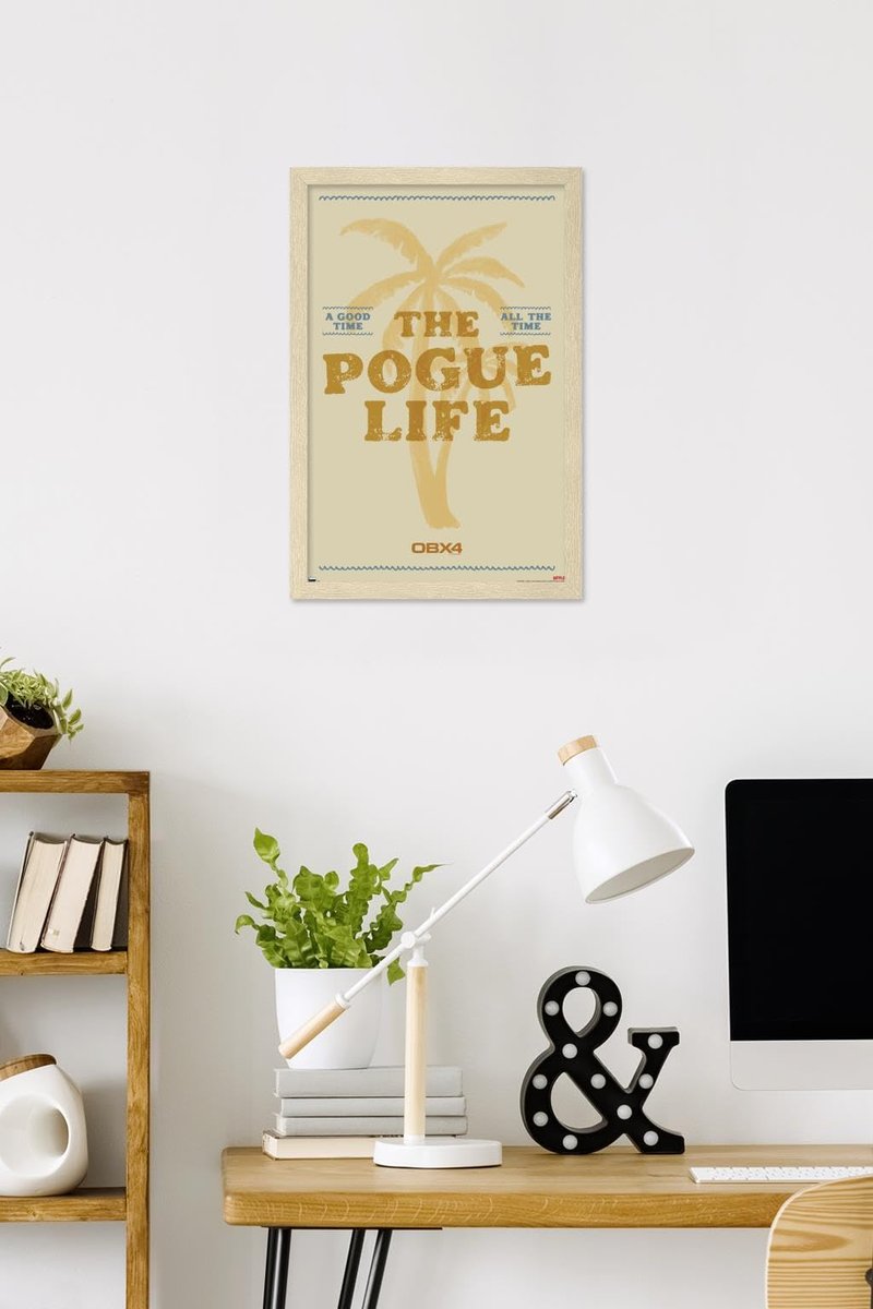 Netflix Outer Banks: Season 4 - The Pogue Life Wall Poster, 22.4L" x 14.7W", Blonde Framed Version