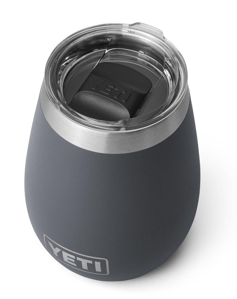 YETI Rambler 10 oz Wine Tumbler, Vacuum Insulated, Stainless Steel with MagSlider Lid, Charcoal