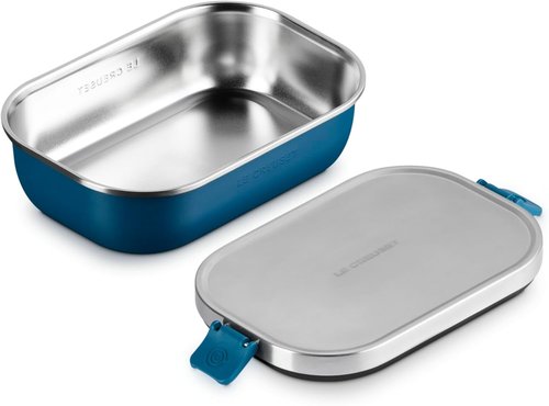 Le Creuset Stainless Steel Lunch Box - 30 Oz. Capacity | Deep Teal Color for On-The-Go Meals
