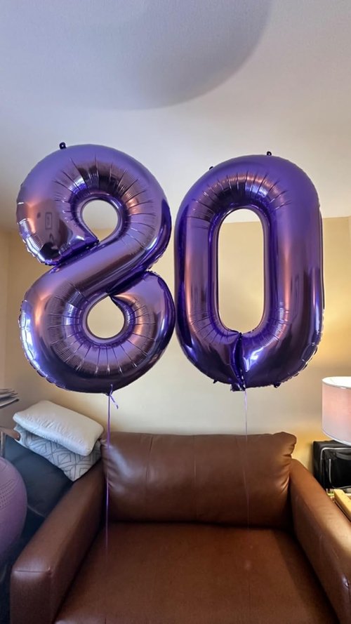 Happy 26th Birthday Balloon - Large 40 Inch Purple Foil Number 26 for Men & Women Celebrations