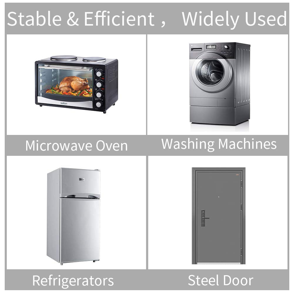 YJSMO 2 Pack Magnetic Spice Rack for Refrigerator,Heave Duty Magnetic Shelf For Kitchen,Magnet Book Shelf For Whiteboard,Space Container,Drill free (Black)