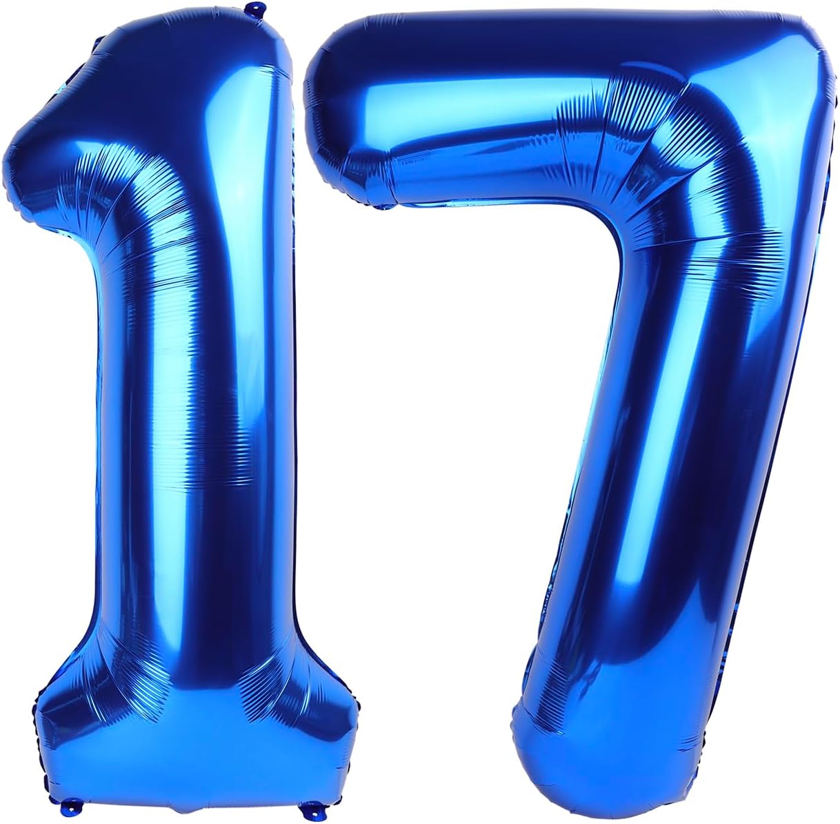 Number 17 Balloon - Navy Blue 40-Inch Birthday Decoration for 17th Year Celebration