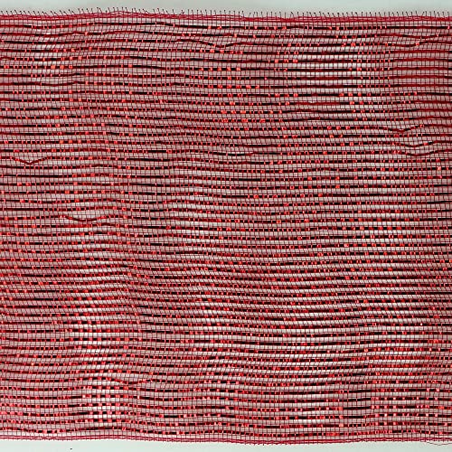 MEEDEE Red Mesh Ribbon 10 Inch Wide, 30 Feet Metallic Deco Mesh Roll for Christmas & Crafts - Red / 10 Inch