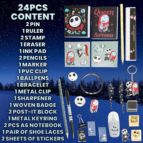 24-Day Christmas Countdown Advent Calendar with Stationery & Accessories