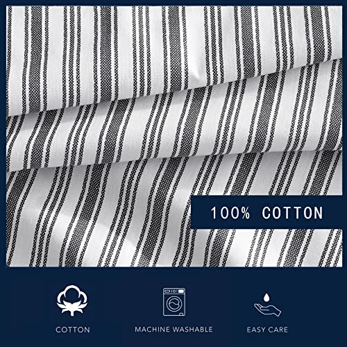Queen Duvet Cover - 100% Cotton Reversible Bedding with Button Closure