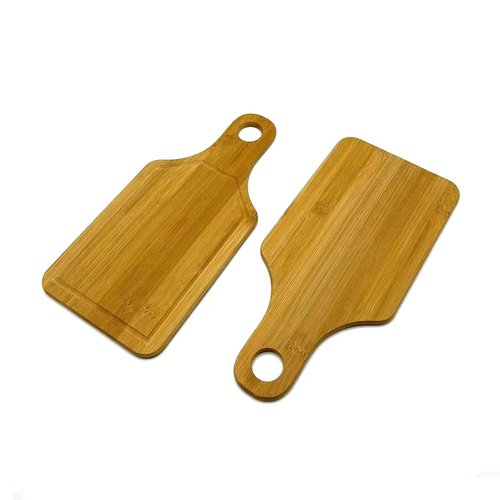Bulk Plain Bamboo Paddle Cutting Board (Set of 10) | For Customized, Personalized Engraving Purpose | Wholesale Premium Bamboo Blank Board (Handle 16" x 10")