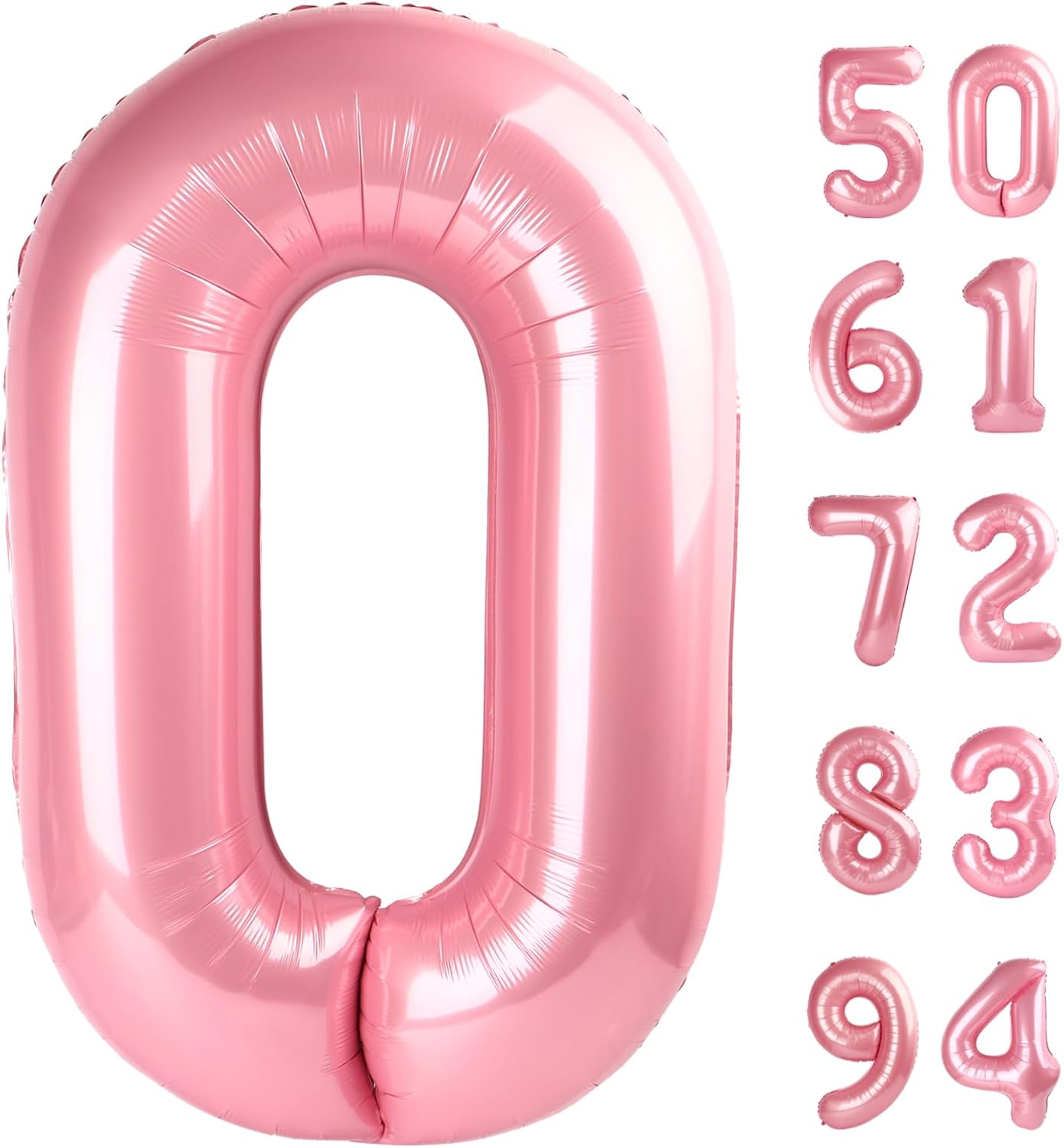Pearlescent Pink Number Balloon | 40-Inch 0 Balloon for Birthday Decorations & Party Supplies