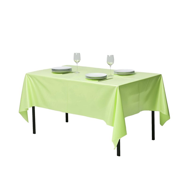 Simply Bio Compostable Tablecloths for Rectangle Tables (54''x108'', 10 Count) Disposable Rectangular Tablecloth Anti-Plastic Table Cover for Outdoor, Party, Picnic, Wedding, Green