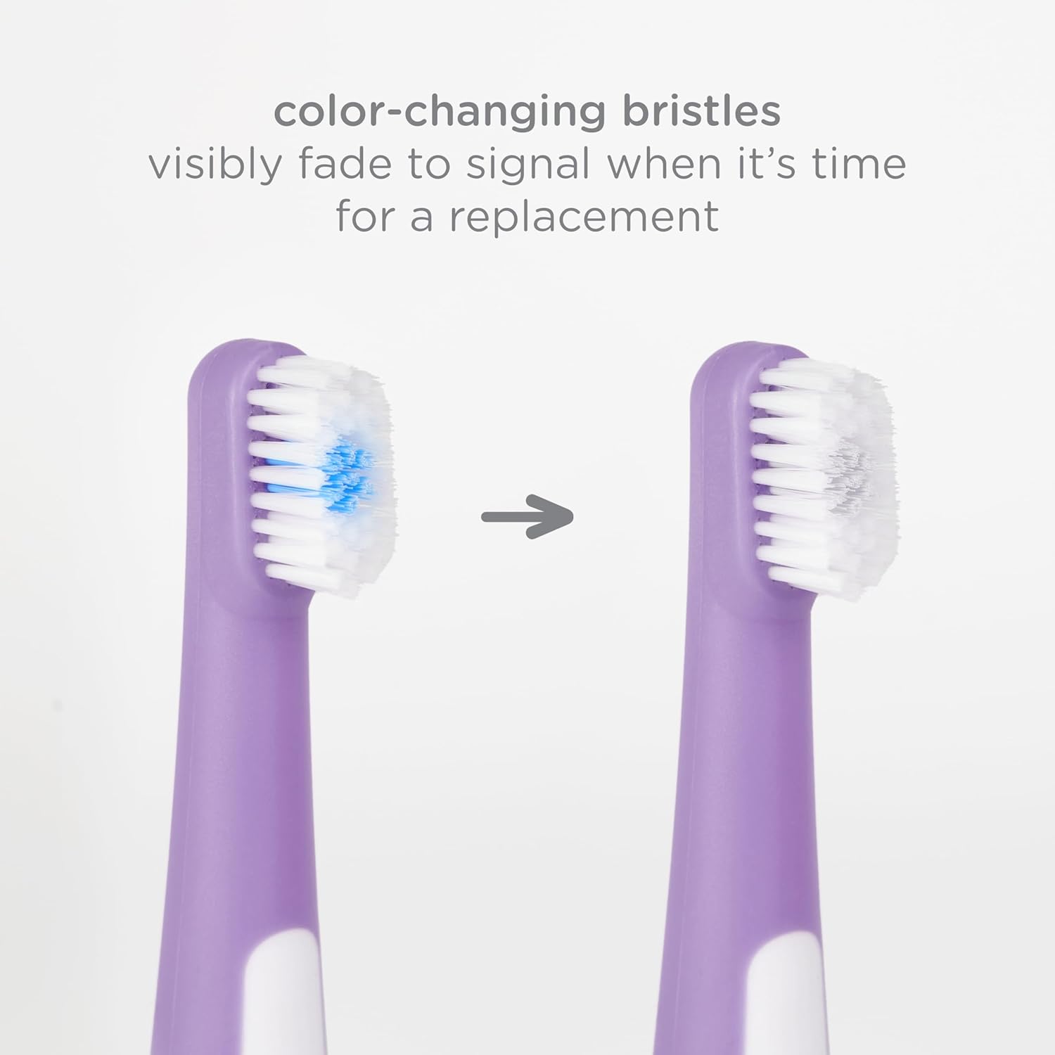Ubbi Grow With Me Toothbrush Set - Silicone Finger Brush & 360° Soft Bristled Toothbrush | Smoothie Purple