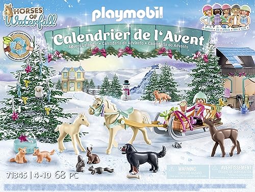 Christmas Sleigh Ride Advent Calendar with Horse Figures & Surprises