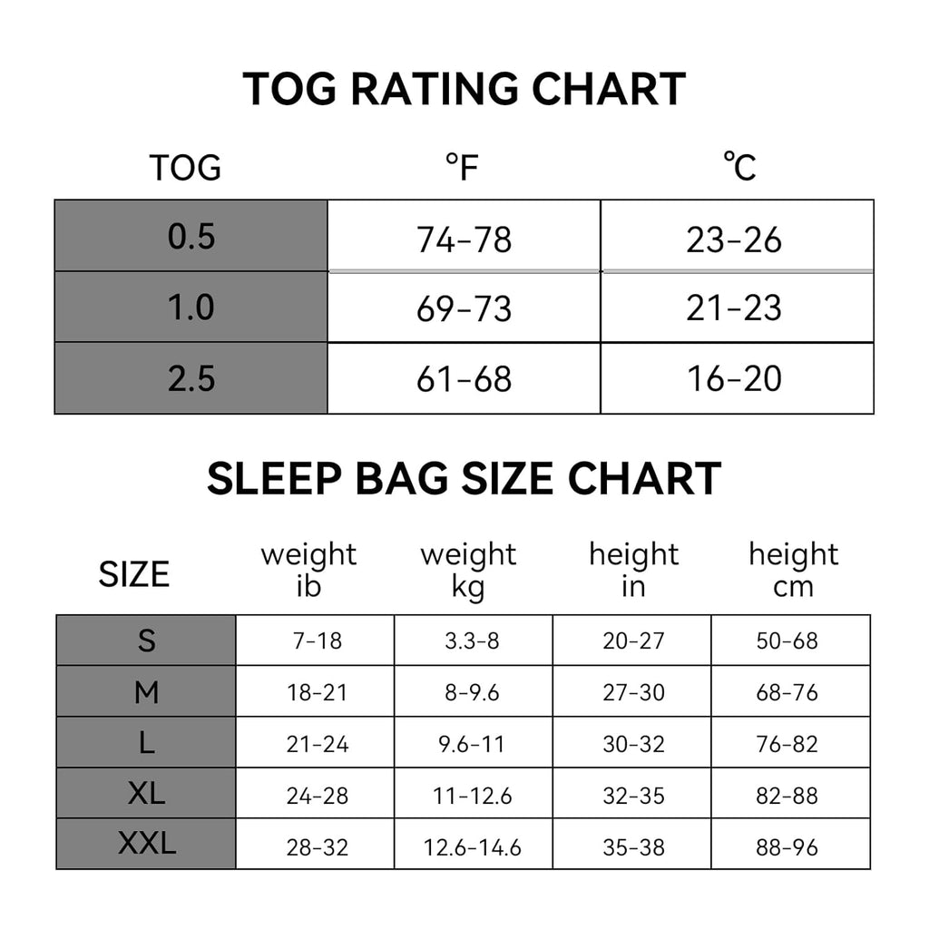Rayon Made From Bamboo Sleep Sack - Ultra Soft 2.5 Tog Winter Blanket for Babies 6-12 Months | 2-Way Zipper