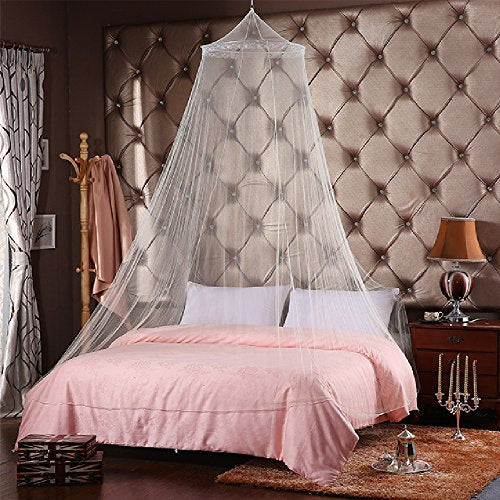 Hanging Bed Canopy Mosquito Net - Elegant White Lace Insect Screen