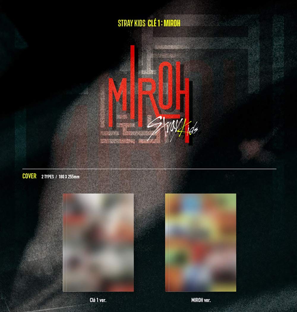 STRAY KIDS 4th Mini CLE 1 : Miroh Album Standard (Clé 1 Ver + Miroh Ver Set) 2 CDs+2 Photobooks+6 QR Photocards+(Extra 4 Photocards + 1 Double-Sided Photocard)