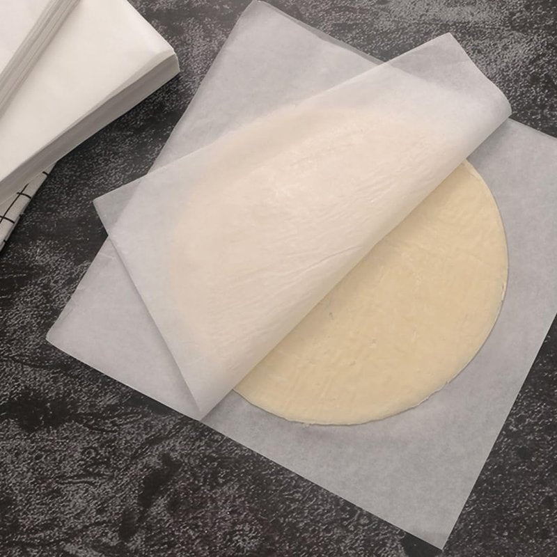 8x8 Inch Unbleached Parchment Paper for Baking Burgers, 200pcs Precut Parchment Paper Sheets, Heavy Duty Flat Baking Paper, Half Sheet Baking Sheets for Baking Cookies, Cooking, Air Fryer, Oven/Brown