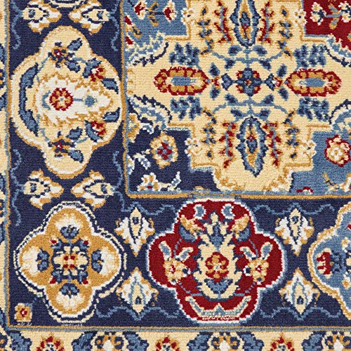 Nourison Grafix Traditional Multicolor 3' x 5' Area -Rug, Easy -Cleaning, Non Shedding, Bed Room, Living Room, Dining Room, Kitchen (3x5)