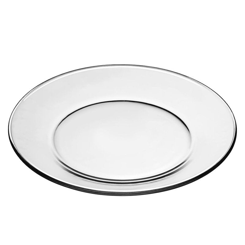Red Pomegranate ELEMENT Set of 2 Glass Dinner Plates, 10.5"