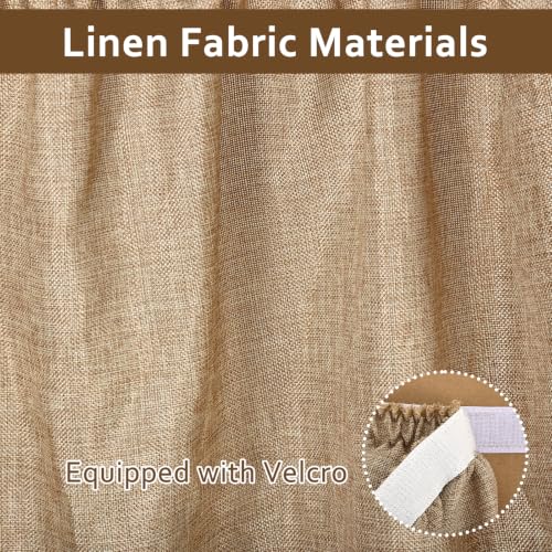 Rustic Ruffled Burlap Table Skirt, 14ft Vintage Tablecloth for Parties