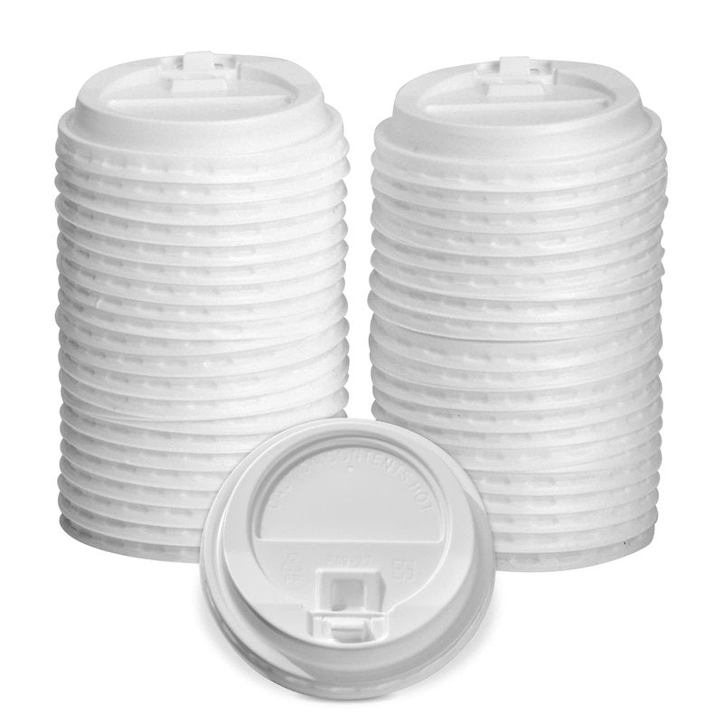 Sparkle and Bash Disposable Coffee Cups with Lids - 16 Oz, 48 Pack, Compostable Pastel Colors - Insulated Hot Paper Cups with Lids & Disposable Coffee Sleeves