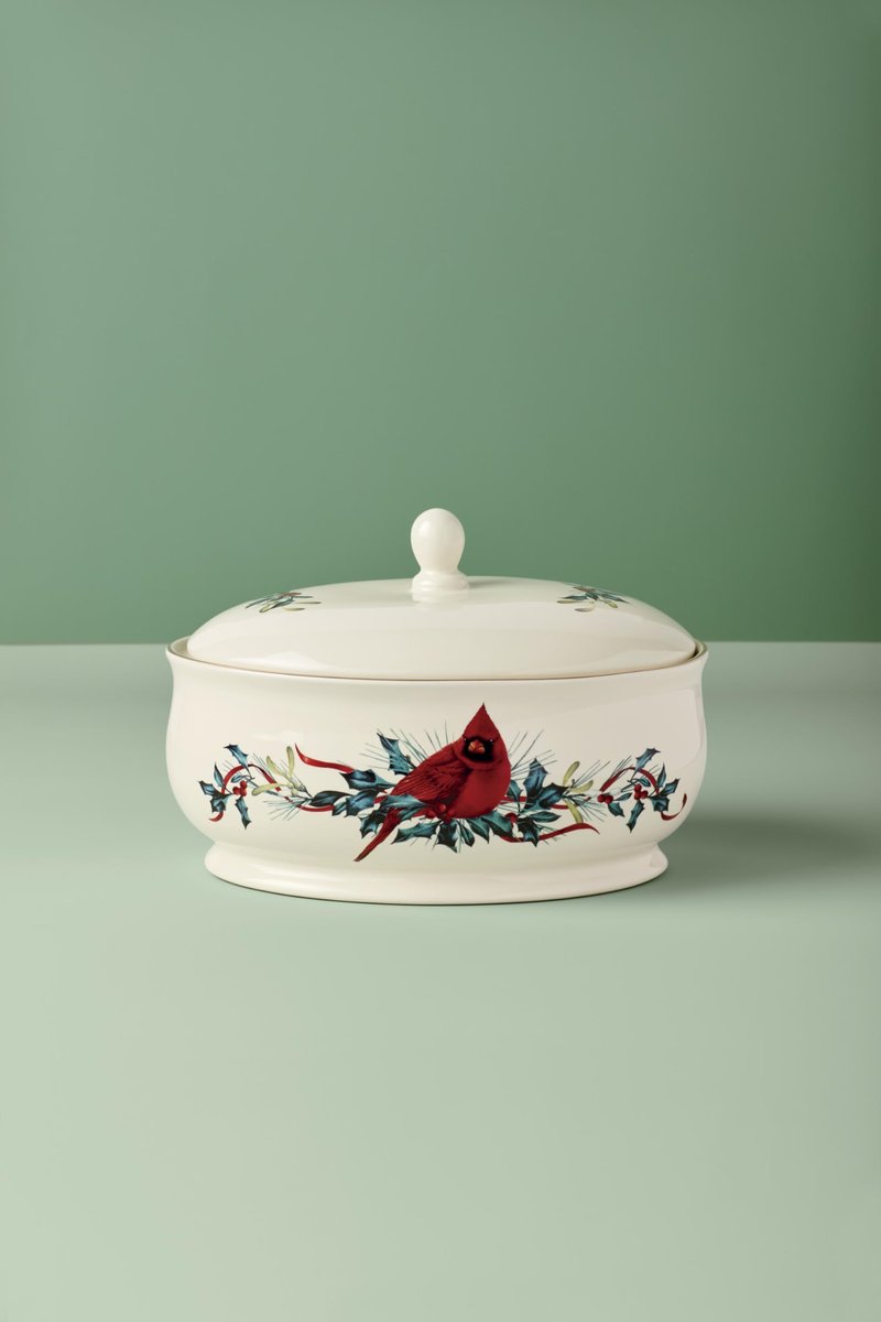 Lenox 870601 Winter Greetings Covered Dish, Christmas & Holiday Hosting