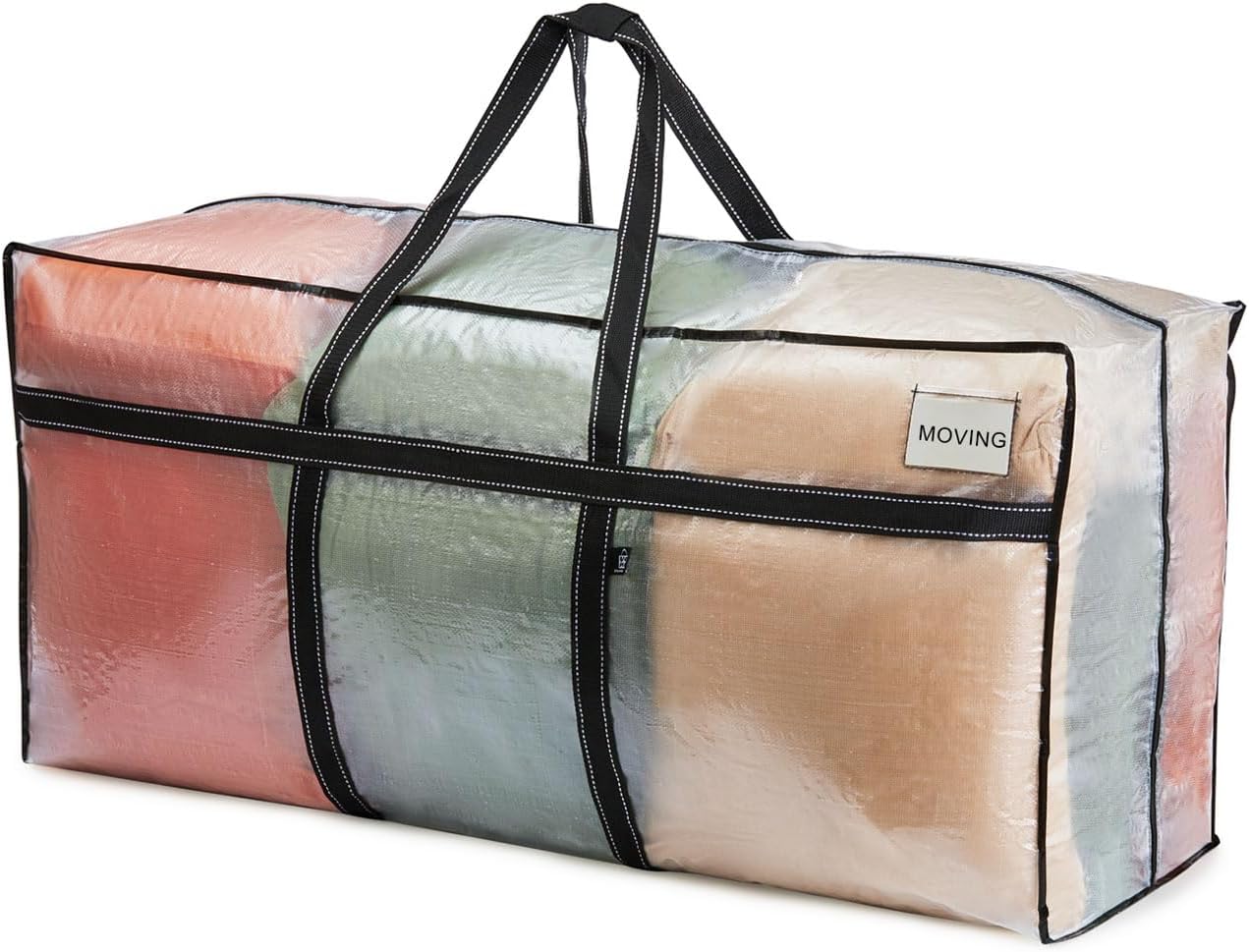 VENO Extra Large Heavy Duty Moving Bags - Ideal Storage Solution for College & Christmas Trees (Clear)