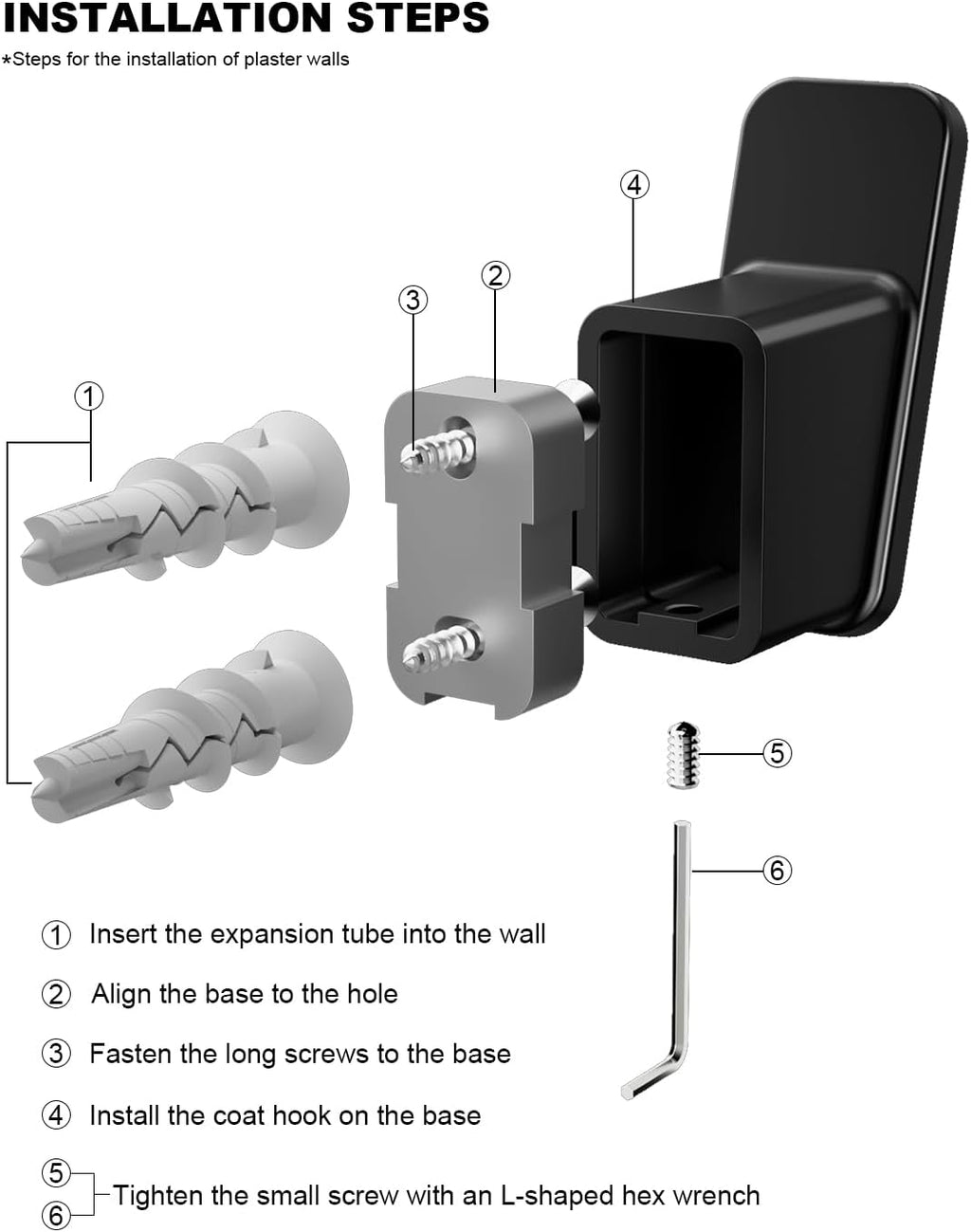 Skiennix Matte Black Towel Hooks - Heavy-Duty 4-Pack for Bathroom & Mudroom | Versatile Coat & Bag Hangers