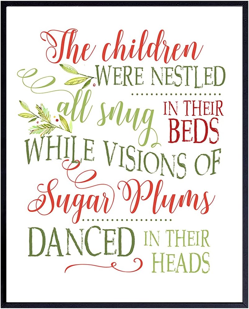 Santa Claus Christmas Decorations - Cute Holiday Wall Art for Festive Home Decor - Perfect Xmas Accent
