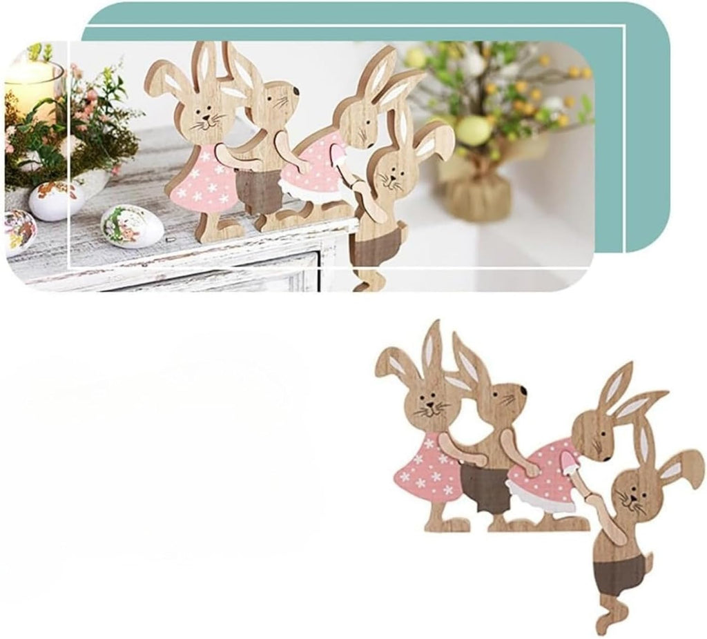 Party Wreath Rabbit Decoration - Easter Painted Rabbit Ornament for Home Decor | Perfect for Parties & Gatherings