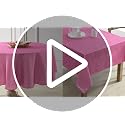 Laura Ashley Easy Care Polyester Tablecloth 70" Round Reindeer Prance