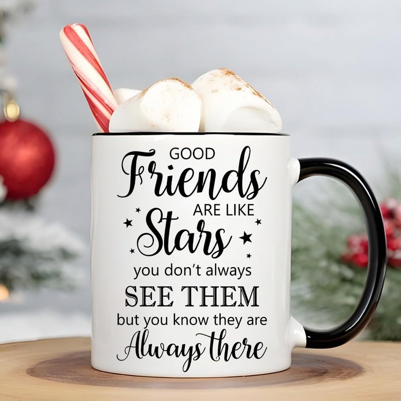 DEKIDOKA Best Friend Birthday Gifts for Women - Friendship Gifts for Women - Mothers Day Gift For Her, Friends Female, Besties - Friend Star Coffee Mugs - Good Friends are Like Stars