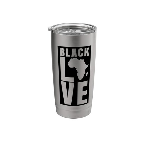 Black Love Sipping Stainless Steel Insulated Tumbler