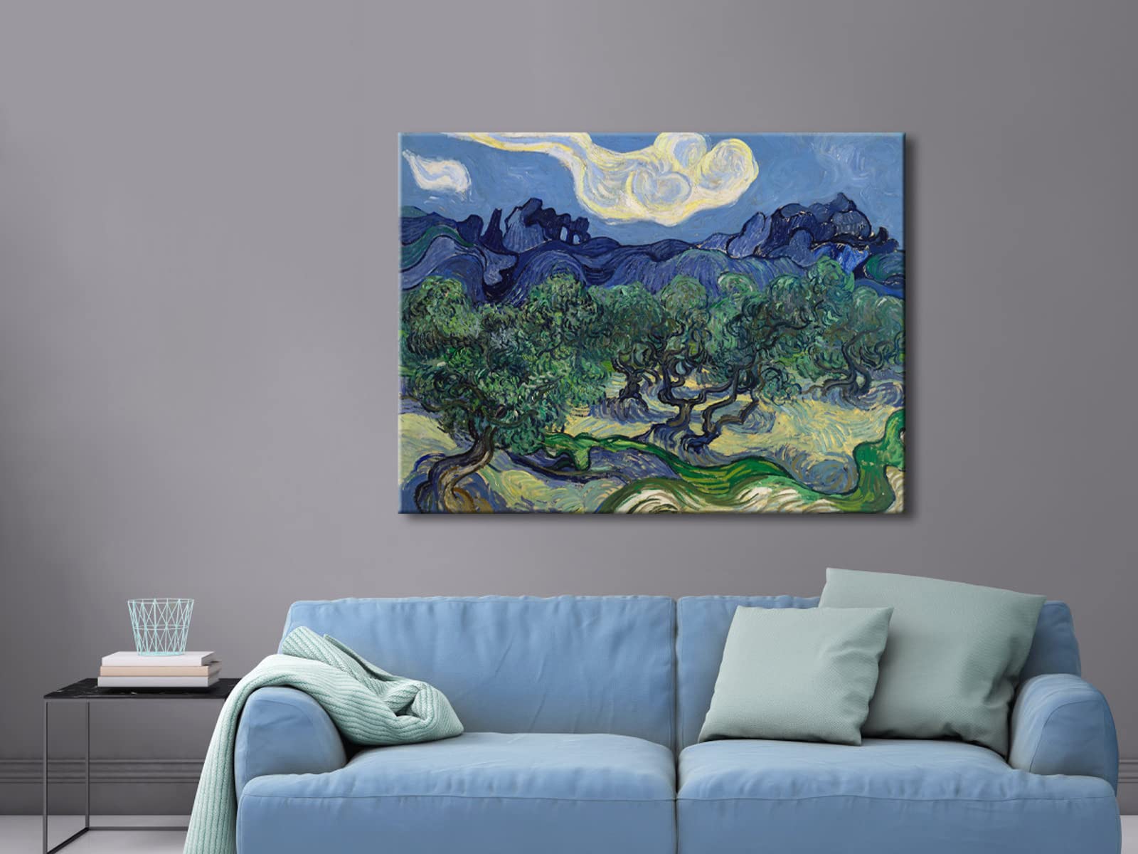 Wieco Art Olive Trees by Van Gogh Classic Abstract Oil Paintings Large Canvas Prints Wall Art Reproduction Artwork Wrapped Landscape Pictures for Living Room Bedroom Home Office Decor
