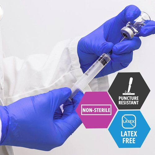 Med Pride Nitrile Medical Exam Gloves - Disposable, Powder & Latex-Free | Ideal for Doctors & Nurses