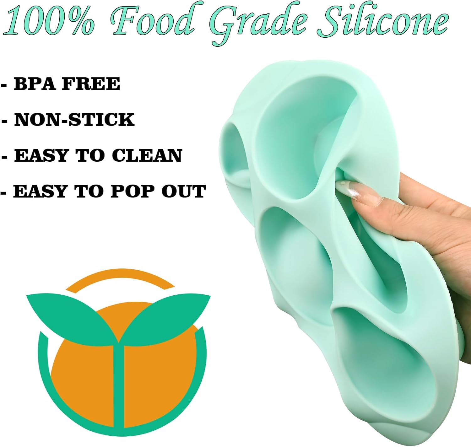 Sakolla Silicone Egg Bite Molds - Nonstick 7-Cup Air Fryer Muffin Pan for Baking Mini Muffins & Quiches | Pink & Green