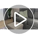 Foldable Storage Ottoman Footstool with Legs - 15 Inch Fabric Foot Rest Stool
