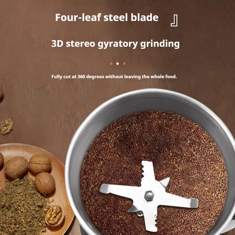 300g Stainless Steel High-Speed Grain Mill and Spice Grinder