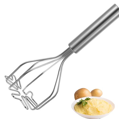Nbippiooiwip Manual Stainless Steel Potato Masher,Vegetable and Fruit Masher,Ground Beef Suitable Foods Such as Eggs,Dishwasher Safe,Kitchen appliances and Gadgets