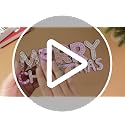 Pink Gingerbread Man Christmas Wooden Door Sign - Holiday Decor, 20.5 x 6.2 inches