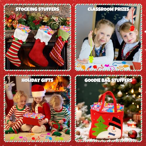 Leetous 200 PCS Christmas Stocking Stuffers - Holiday Sticky Hands for Kids & Parties