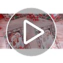 Handepo 4-Pack 4x6 Inch Metal Christmas Picture Frames with HD Glass Front