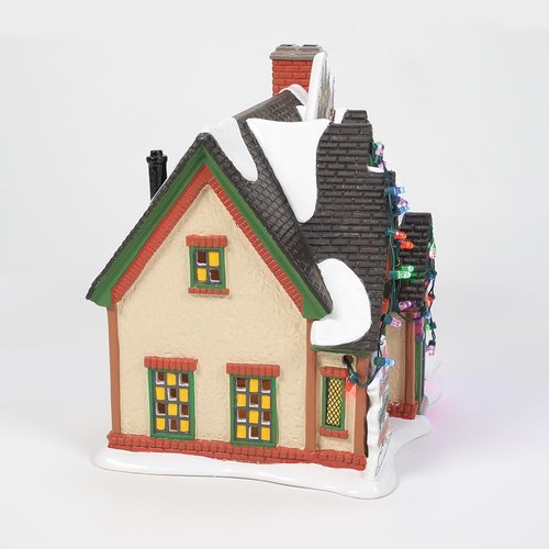 Department 56 Grinch House | Illuminated Christmas Village Building with LED Lights - 7.2 Inch, Hand-Painted Decor