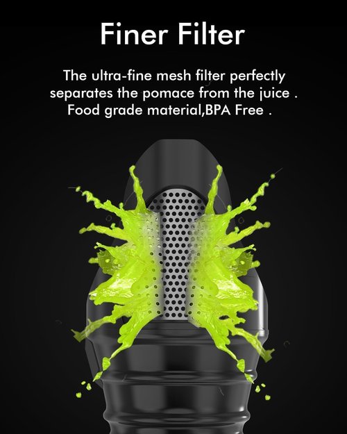 SIFENE Cold Press Juicer Machine, Mini Slow Masticating Juicer with Dual Feed Chute, Compact Electric Juice Extractor for Celery Ginger & Fruit, Easy Clean, Green