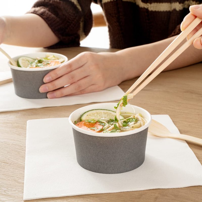 Coppetta 8-Ounce Dessert Cups, 200 Disposable Ice Cream Cups - Lids Sold Separately, Sturdy, Gray Paper Frozen Yogurt Bowls, For Hot And Cold Foods, Perfect For Gelato Or Mousse - Restaurantware